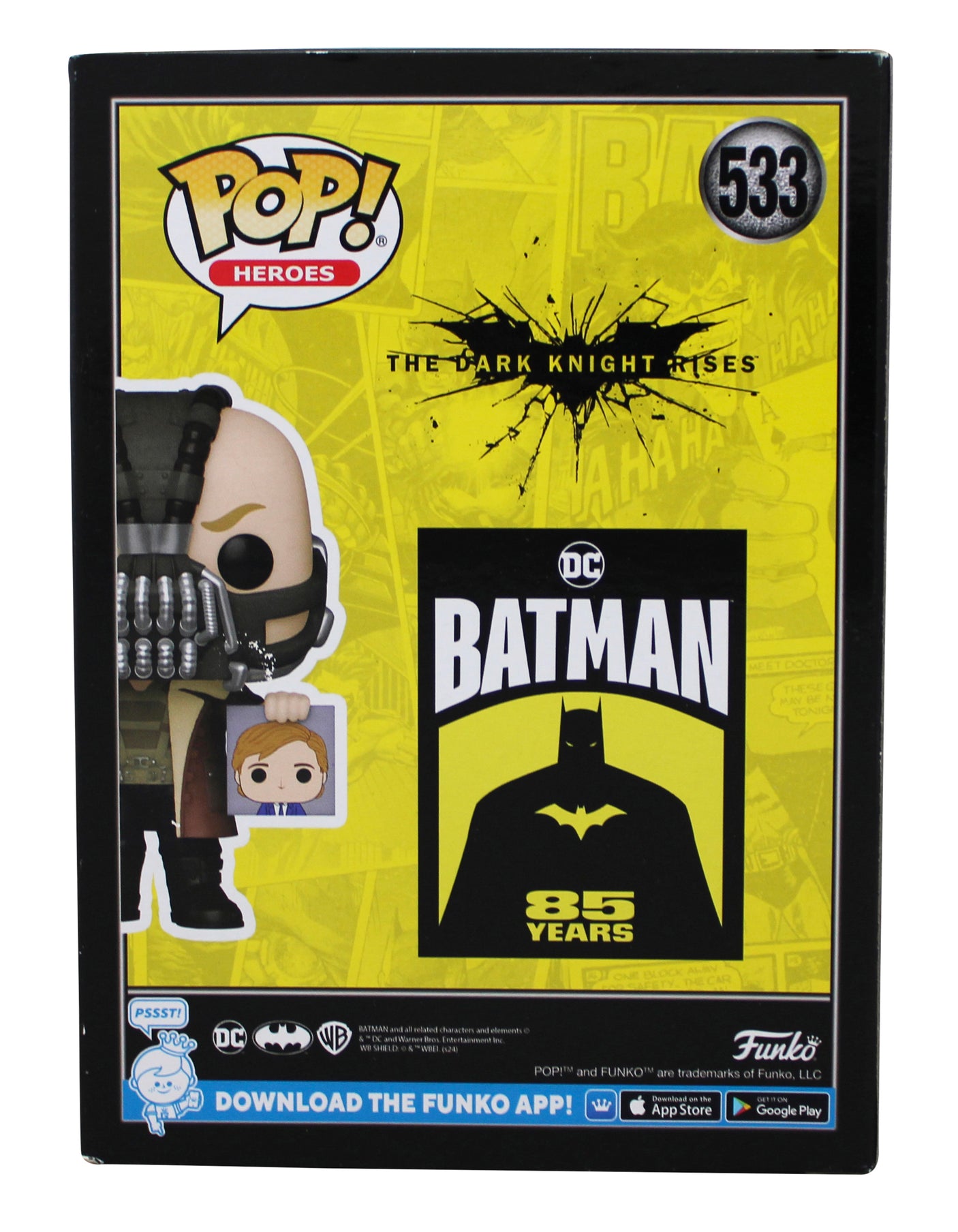 Tom Hardy Batman The Dark Knight Rises Signed #533 Funko Pop Figure BAS #BT57789