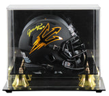 Arizona State Jordyn Tyson Signed Black Speed Mini Helmet W/ Case BAS Witnessed