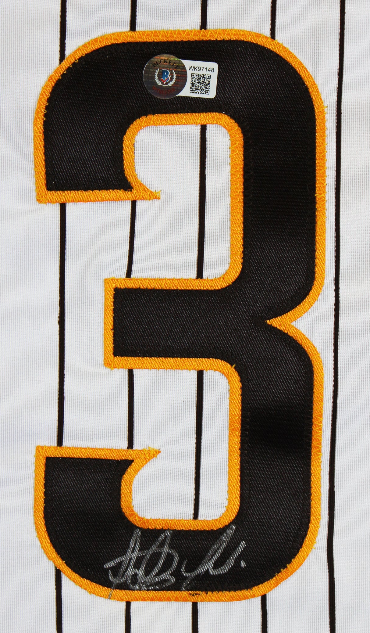 Fernando Tatis Jr. Signed White Pinstripe Pro Style Jersey BAS Witness #WK97148