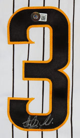 Fernando Tatis Jr. Signed White Pinstripe Pro Style Jersey BAS Witness #WK97148
