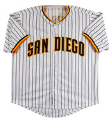 Fernando Tatis Jr. Signed White Pinstripe Pro Style Jersey BAS Witness #WK97148