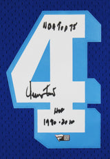 Lakers Jerry West "2x Insc" Signed Blue M&N Swingman Jersey Fanatics #B749684