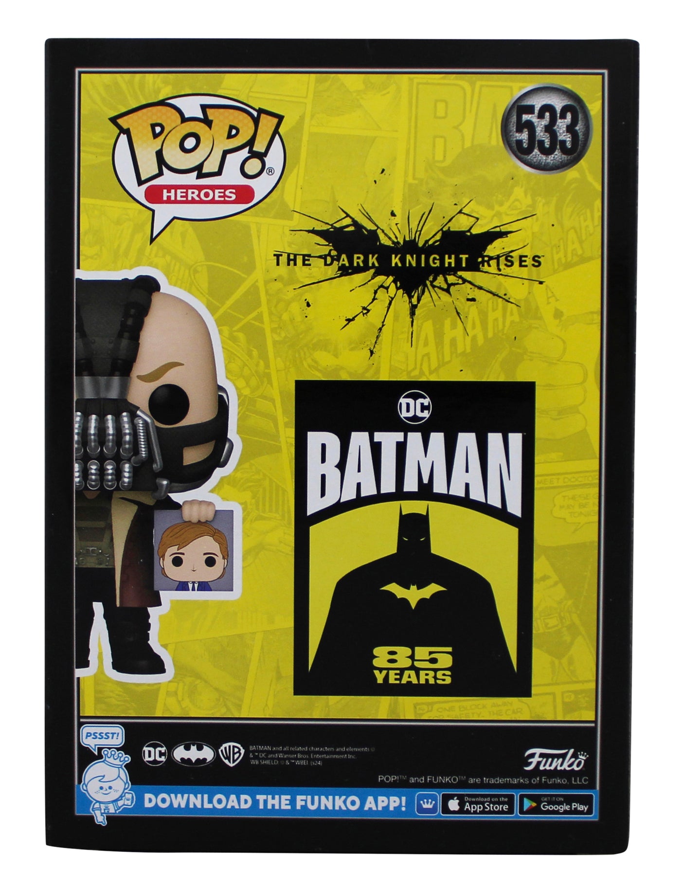 Tom Hardy Batman The Dark Knight Rises Signed #533 Funko Pop Figure BAS #BT57788