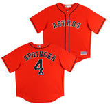 Astros George Springer Signed Orange Majestic Cool Base Jersey JSA #WPP009554