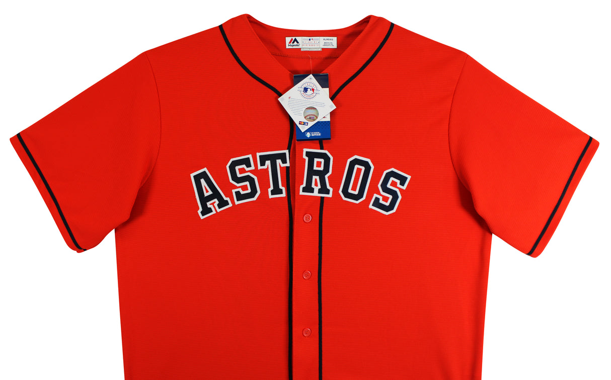 Astros George Springer Signed Orange Majestic Cool Base Jersey JSA #WPP009554