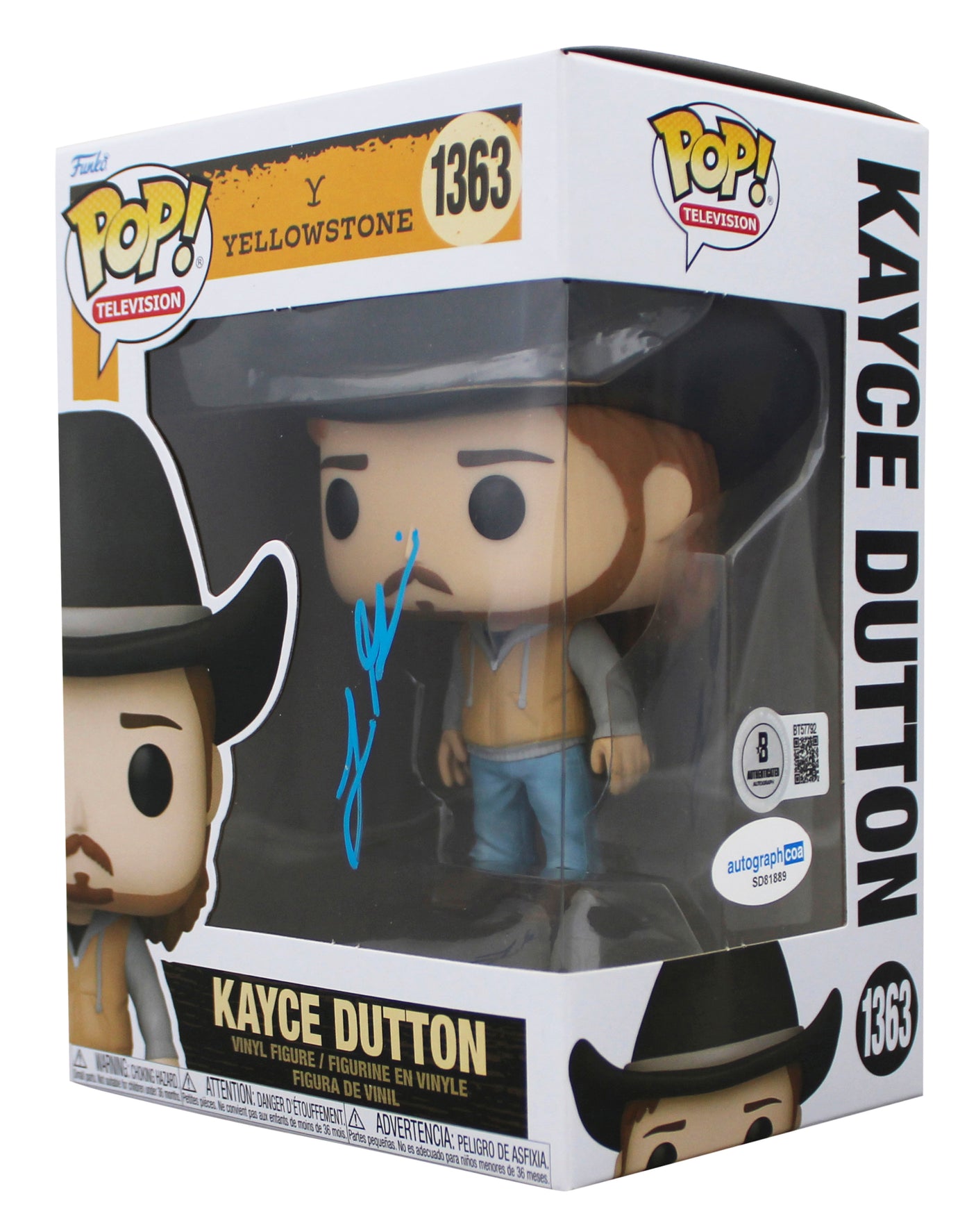Luke Grimes Yellowstone Signed Kayce Dutton #1363 Funko Pop Figure BAS #BT57792