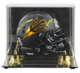 ASU Sam Leavitt & Jordyn Tyson Signed Black Speed Mini Helmet W/ Case BAS Wit