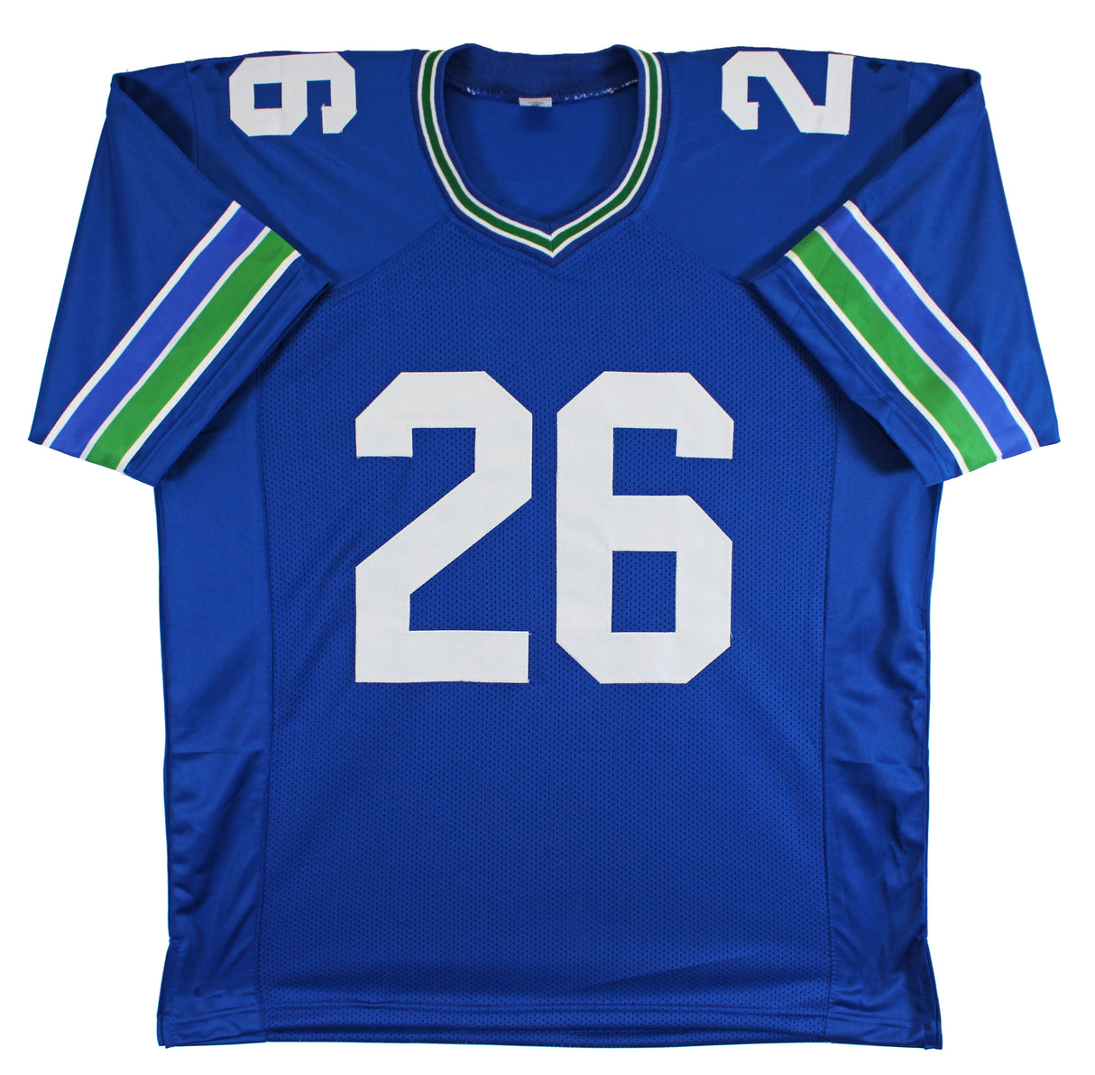 Zach Charbonnet Authentic Signed Blue Throwback Pro Style Jersey BAS Witnessed