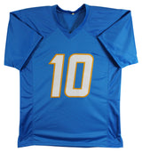 Justin Herbert Authentic Signed Powder Blue Pro Style Jersey BAS Wit #WL44100