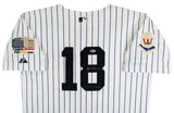 Yankees Don Larsen "WSPG" Signed White Pinstripe Majestic Jersey BAS #J58262