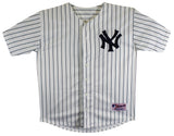 Yankees Don Larsen "WSPG" Signed White Pinstripe Majestic Jersey BAS #J58262