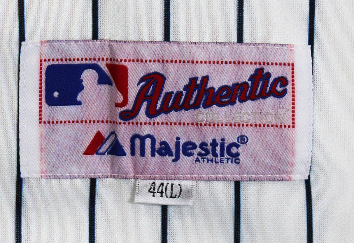 Yankees Don Larsen "WSPG" Signed White Pinstripe Majestic Jersey BAS #J58262