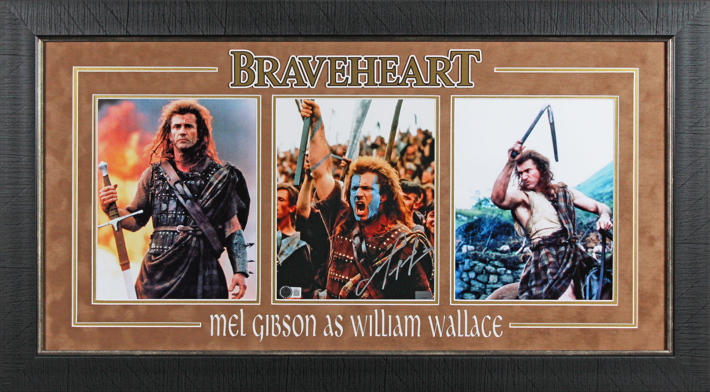 Mel Gibson Braveheart Authentic Signed 8x10 Framed Photo Autographed BAS