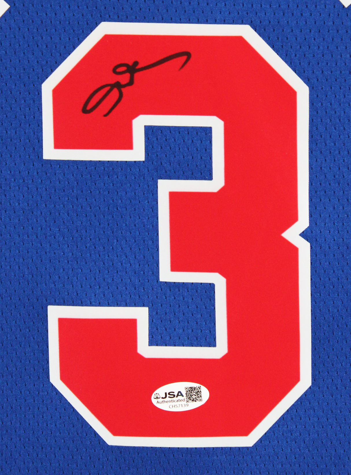 76ers Allen Iverson Signed Blue Nike Jordan Swingman Jersey JSA #CH57139