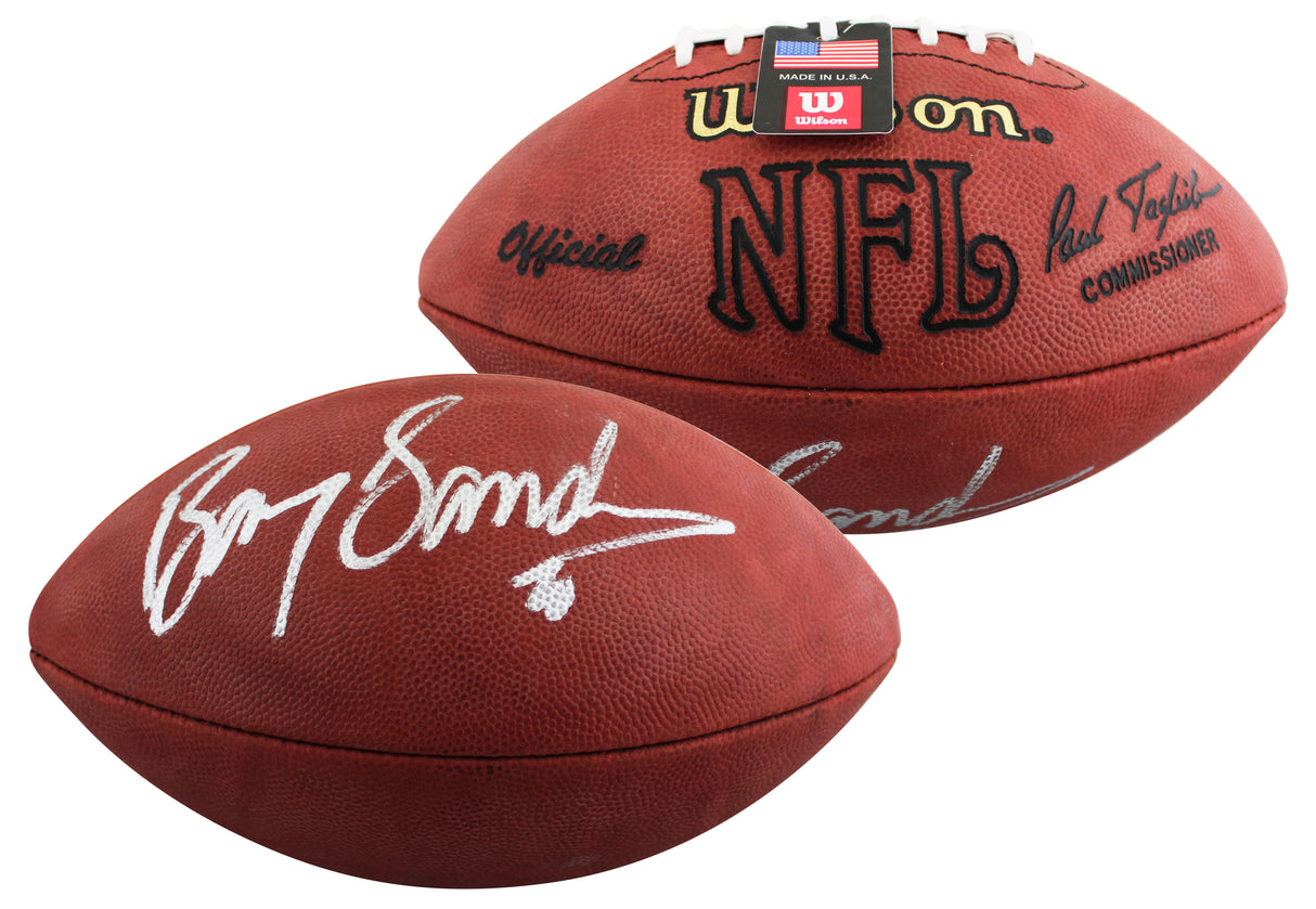 Lions Barry Sanders Authentic Signed Wilson Official Nfl Football BAS #BV70235