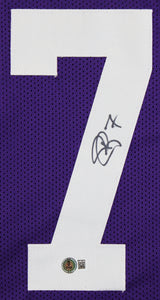 LSU Patrick Peterson Authentic Signed Purple Pro Style Jersey BAS Witnessed