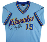 Brewers Robin Yount "HOF 99" Signed Blue Majestic CC Jersey PSA/DNA #L33415