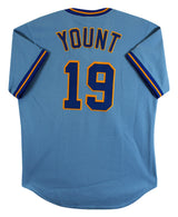 Brewers Robin Yount "HOF 99" Signed Blue Majestic CC Jersey PSA/DNA #L33415