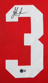 Ohio State Jack Sawyer Authentic Signed Red Pro Style Framed Jersey BAS