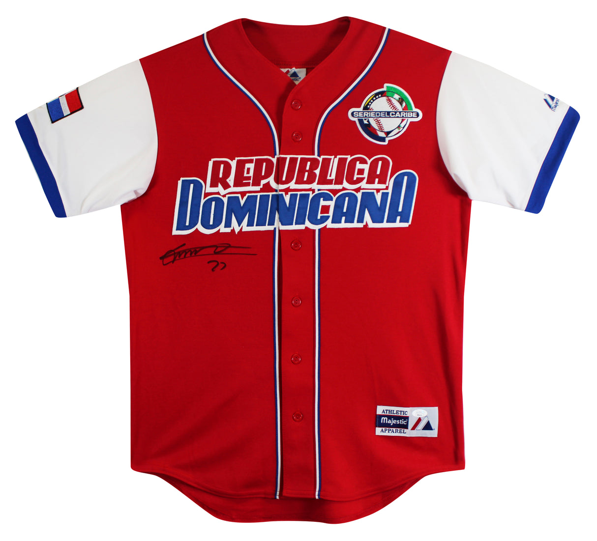 Dominican Republic Vladimir Guerrero Jr. Signed Red Majestic All Star Jersey JSA