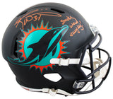 Dolphins Ricky Williams "SWE" Signed Rivalries F/S Speed Rep Helmet W/ Case JSA