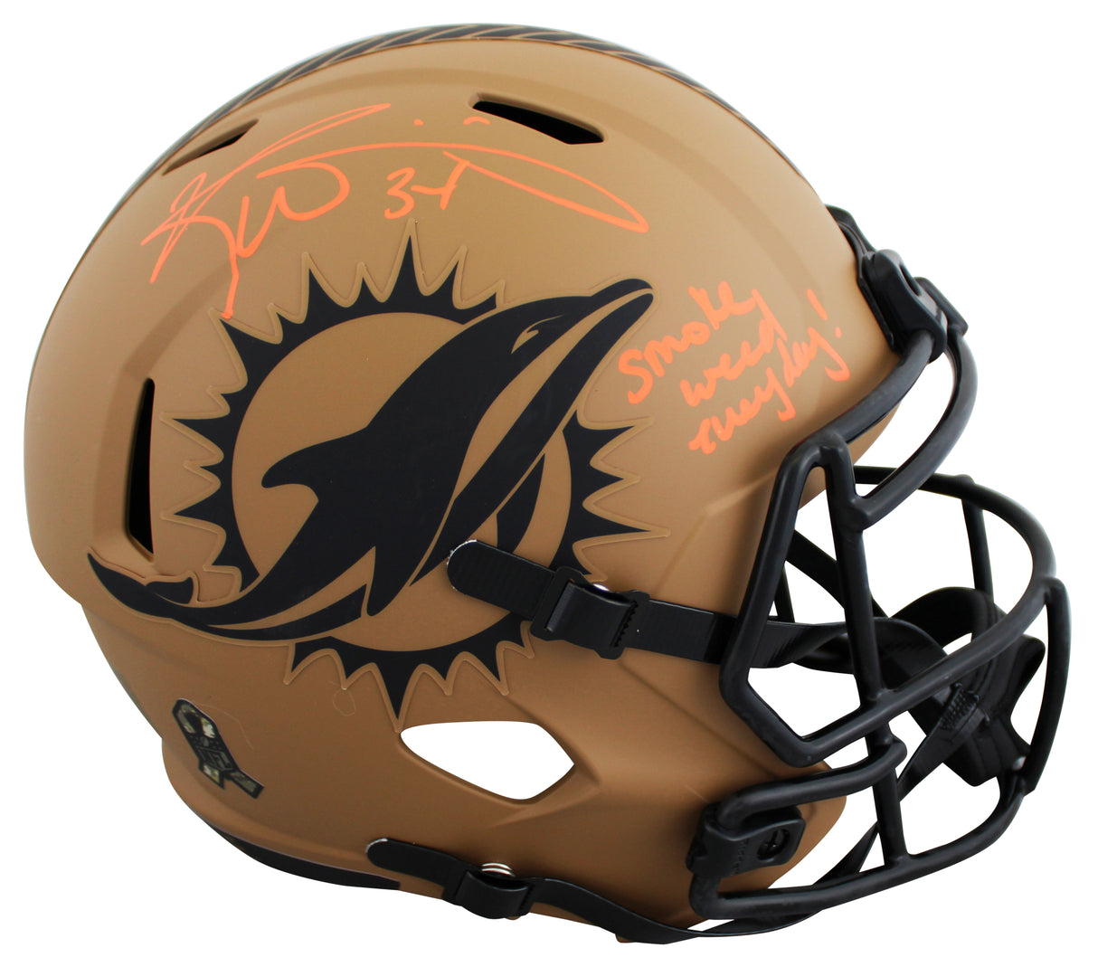 Dolphins Ricky Williams "SWE" Signed STS II F/S Speed Rep Helmet W/ Case JSA Wit