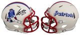 Patriots A.J. Brown Authentic Signed Retro Speed Mini Helmet BAS Witnessed