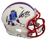Patriots A.J. Brown Authentic Signed Retro Speed Mini Helmet BAS Witnessed