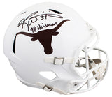 Texas Ricky Williams "98 Heisman" Signed F/S Speed Rep Helmet W/ Case JSA Wit