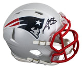 Patriots A.J. Brown Authentic Signed Speed Mini Helmet W/ Case BAS Witnessed