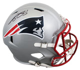 Patriots A.J. Brown Signed Full Size Speed Rep Helmet W/ Case BAS Witnessed