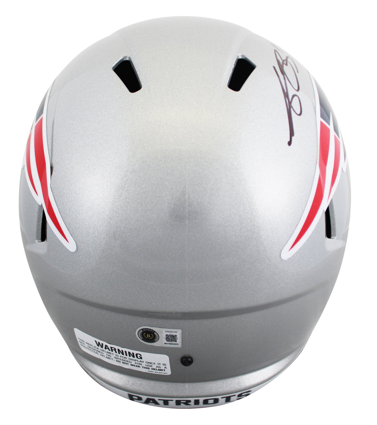 Patriots A.J. Brown Signed Full Size Speed Rep Helmet W/ Case BAS Witnessed