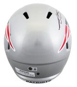 Patriots A.J. Brown Signed Full Size Speed Rep Helmet W/ Case BAS Witnessed