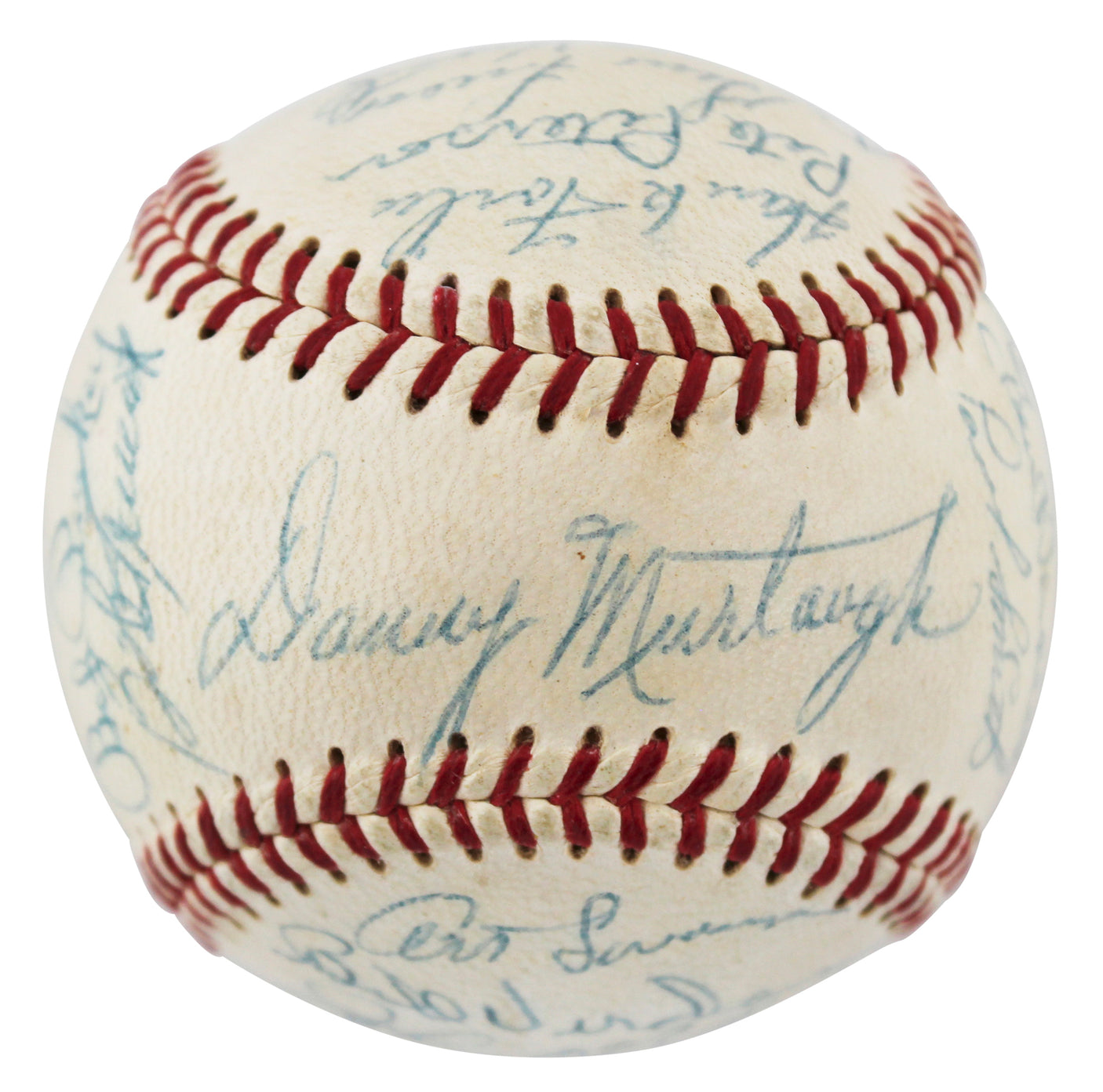 1957 Pirates (27) Clemente, Daniels, Smith, Friend Signed Giles Onl Baseball BAS