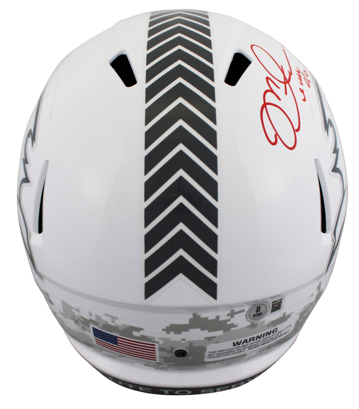 Bucs Mike Alstott "A-Train" Signed STS III F/S Speed Rep Helmet W/ Case BAS Wit