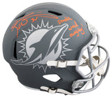 Dolphins Ricky Williams "SWE" Signed Slate F/S Speed Rep Helmet W/ Case JSA Wit