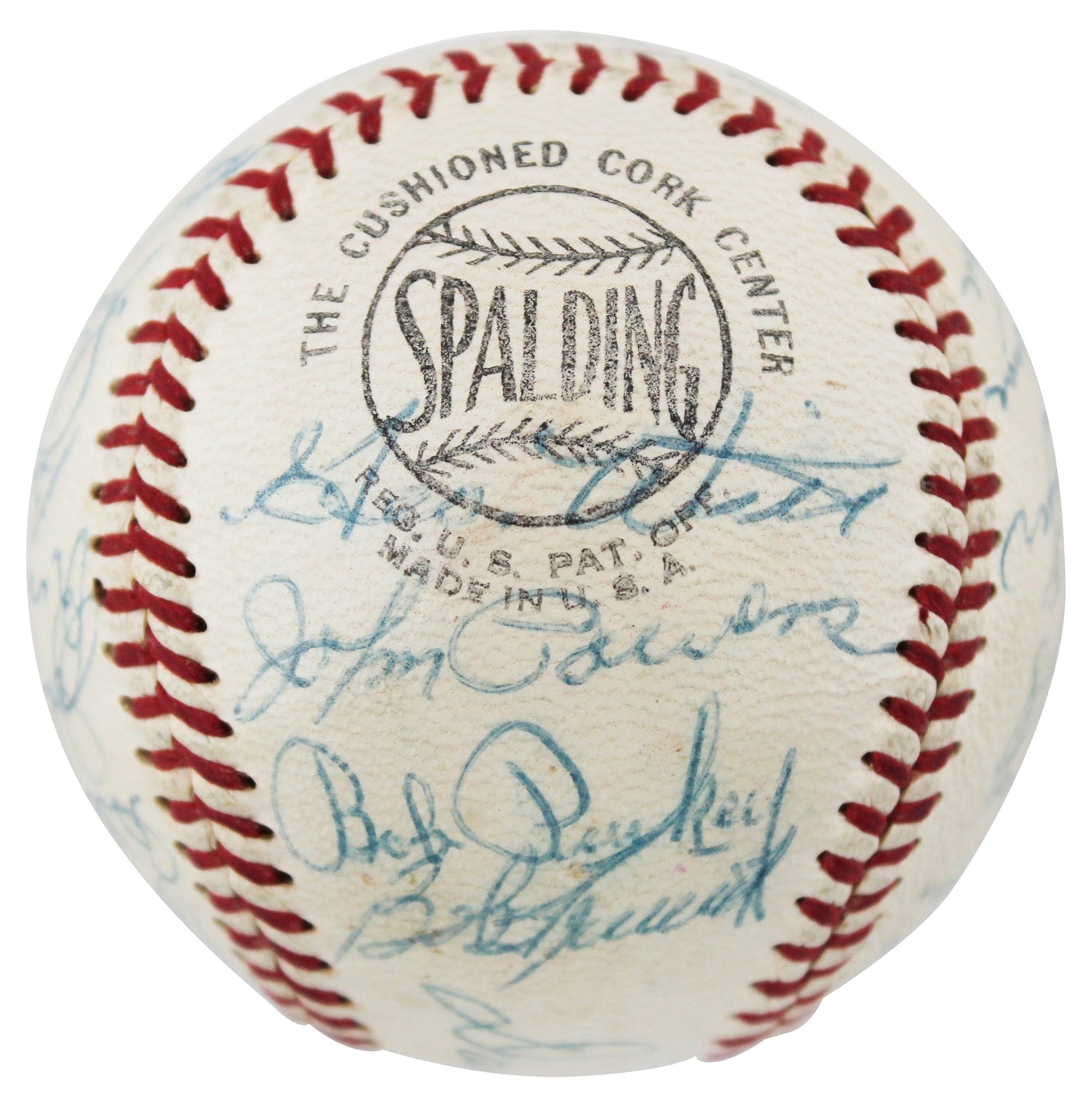 1957 Pirates (27) Clemente, Daniels, Smith, Friend Signed Giles Onl Baseball BAS