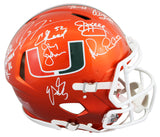 Miami Legends (9) Lewis, Irvin, +7 Signed Flash F/S Speed Proline Helmet BAS Wit