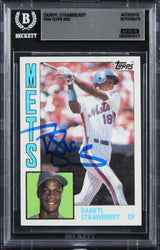 Mets Darryl Strawberry Signed 1984 Topps #182 Card Auto Gem Mint 10! BAS Slabbed