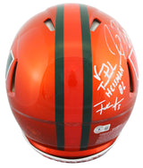 Miami Legends (9) Lewis, Irvin, +7 Signed Flash F/S Speed Proline Helmet BAS Wit