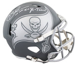 Buccaneers Mike Alstott "A-Train" Signed Slate Full Size Speed Rep Helmet BAS W