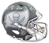 Bucs (5) Lynch, Barber +3 Signed Slate F/S Speed Proline Helmet W/ Case BAS Wit