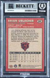 Bears Brian Urlacher "HOF 18" Signed 2000 Fleer #309 RC Card Auto 10 BAS Slabbed