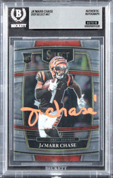 Bengals Ja'Marr Chase Signed 2021 Select #47 Rookie Card Auto 10! BAS Slabbed