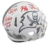 Bucs (5) Lynch, Barber, Alstott +2 Signed STS III F/S Speed Proline Helmet BAS W