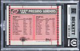 Joe Montana & Boomer Esiason Signed 1990 Topps PL #229A Card Auto 10! BAS Slab