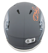 Buccaneers Mike Alstott Authentic Signed Slate Speed Mini Helmet BAS Witnessed