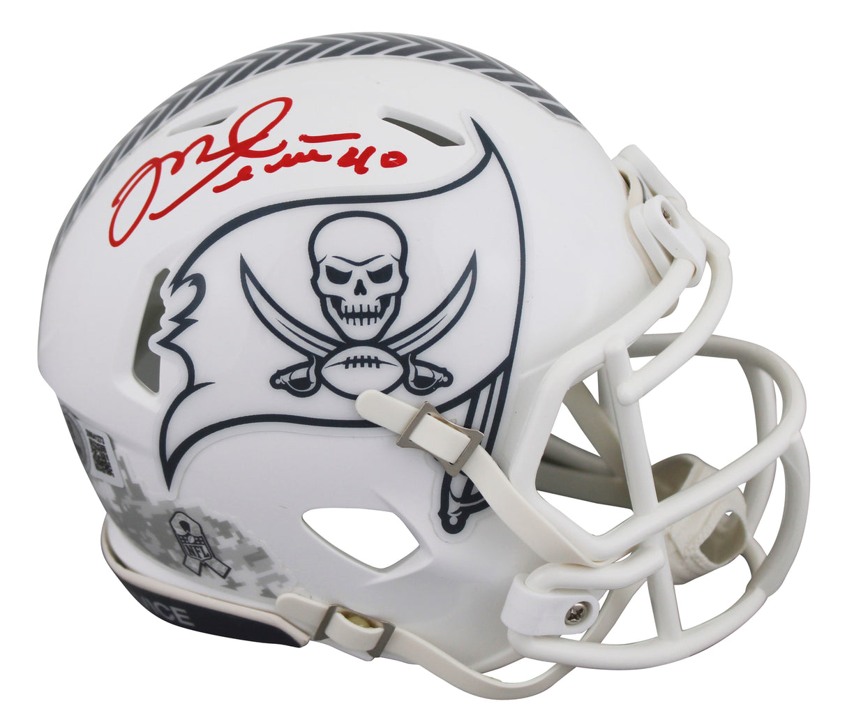 Buccaneers Mike Alstott Signed STS III Speed Mini Helmet W/ Case BAS Witnessed