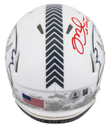 Buccaneers Mike Alstott Signed Salute To Service III Speed Mini Helmet BAS Wit