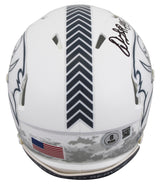 Bucs Warren Sapp "HOF 13" Signed Salute To Service III Speed Mini Helmet BAS Wit